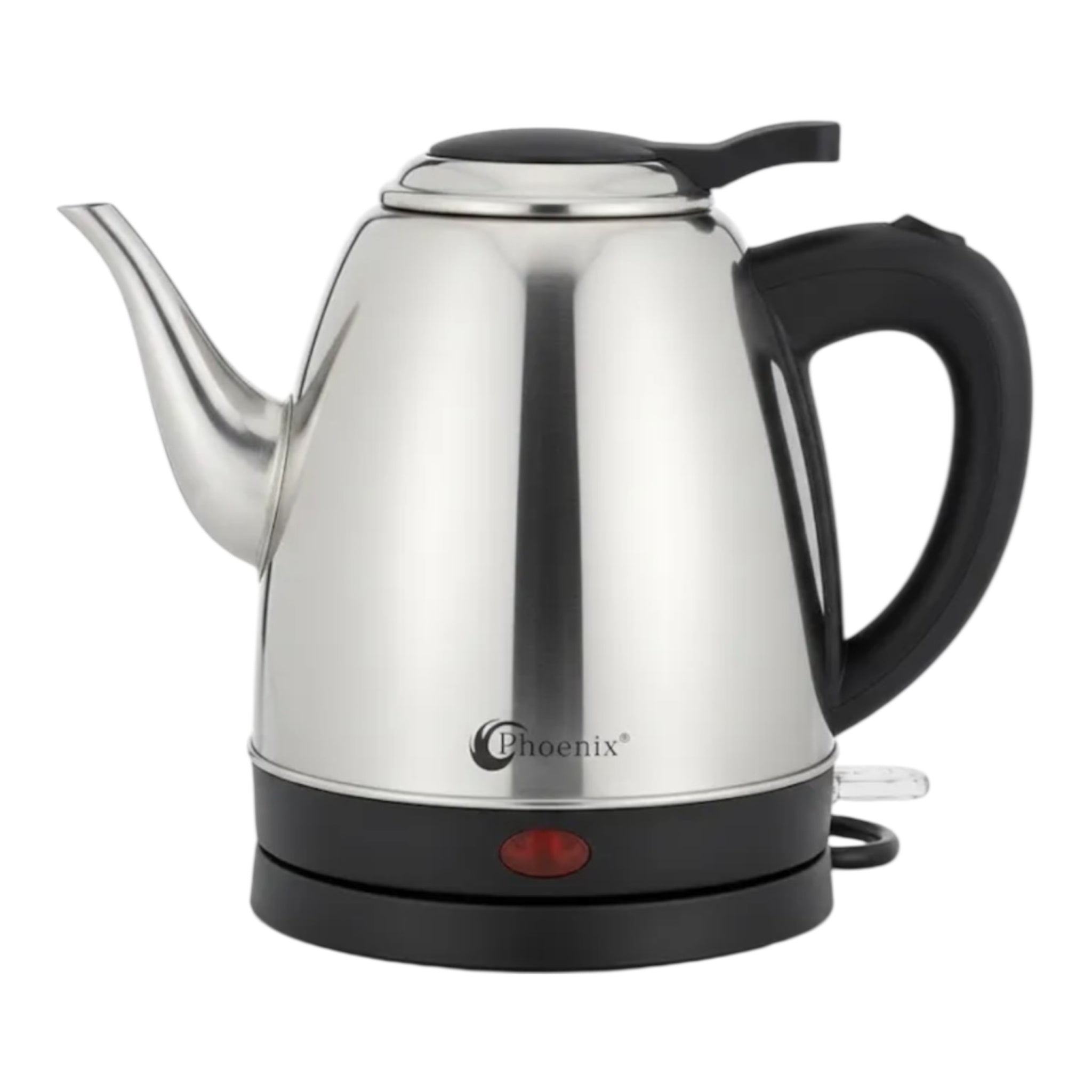 1L Stainless Steel Electric Kettle with Rotating Base & Indicator Light
